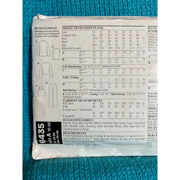 Simplicity 6435 top pants pattern - Picture 4 of 4